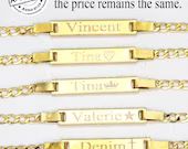 Gold Bracelet, Baby Bracelet, Personalized Baby Bracelet, ID Bracelet, Gold Baby Bracelet  18kt Gold Filled Bracelet | Etsy (US)
