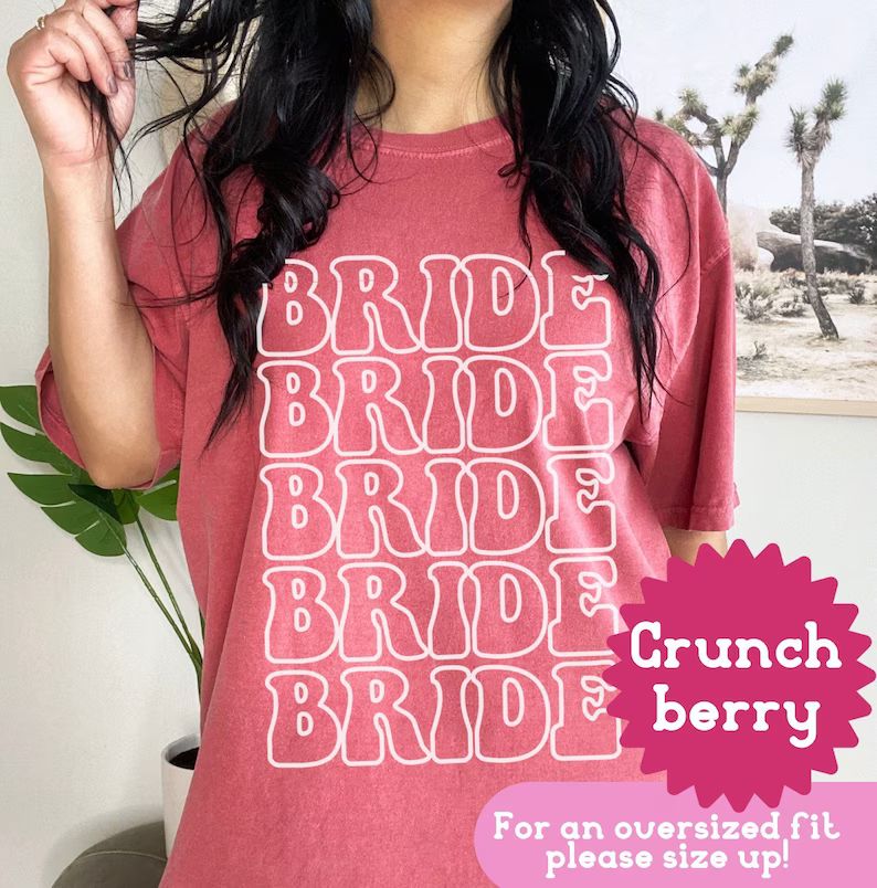 Retro Bride Shirt Comfort Colors Tee Mrs Tshirt Here Comes - Etsy | Etsy (US)