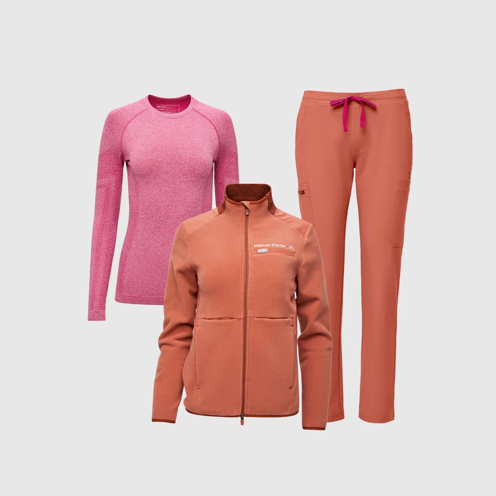 The Terracotta On-Shift™ Fleece Jacket Kit | FIGS