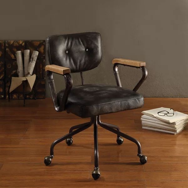 Hiran Genuine Leather Task Chair | Wayfair North America