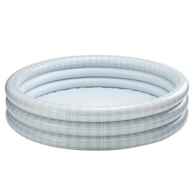 132 Gallon Layered Plaid Inflatable Kiddie Pool Green/Blue - Hearth & Hand™ with Magnolia | Target