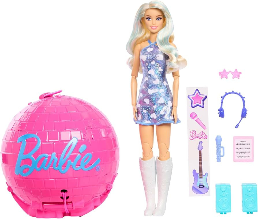 Barbie Team Roll and Reveal Pop Star Doll and Accessories | Amazon (US)
