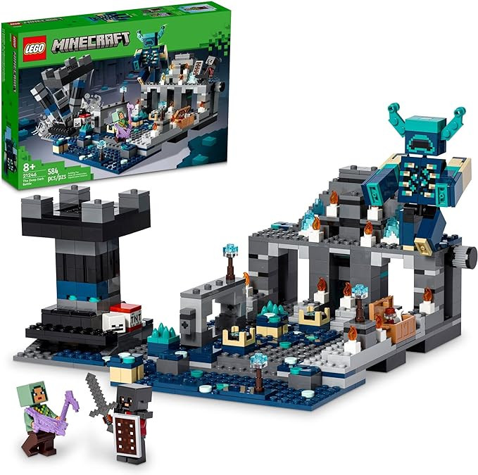 LEGO Minecraft The Deep Dark Battle Set, 21246 Biome Adventure Toy, Ancient City with Warden Figu... | Amazon (US)