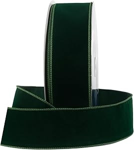 Royal Imports Wired Traditional Dark Green Christmas Waterproof Ribbon 50 Yards Roll, for Floral ... | Amazon (US)