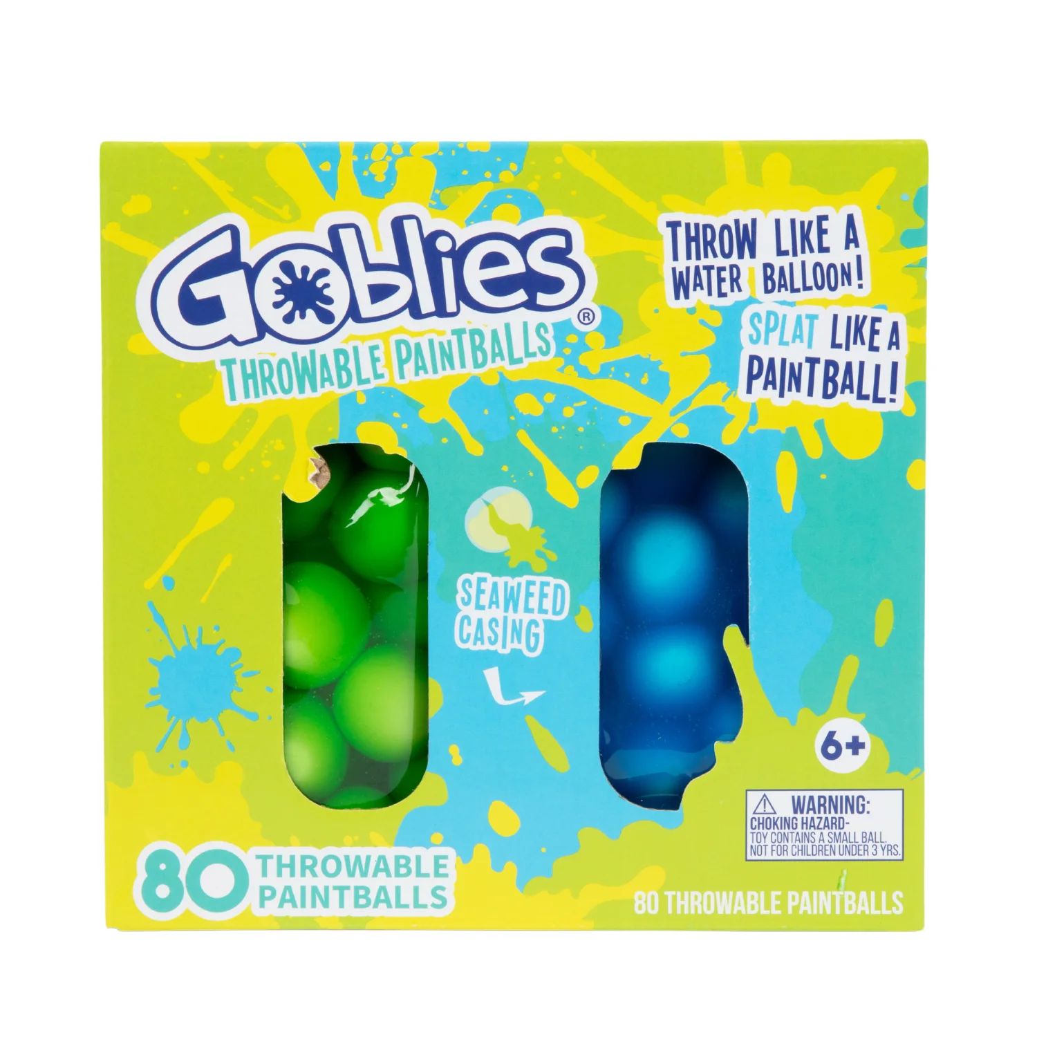 Goblies Throwable Paintball Dual Pack Green/Blue 80ct | Walmart (US)
