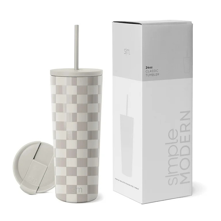 Simple Modern Insulated Tumbler with Lid and Straw | Iced Coffee Cup Reusable Stainless Steel Wat... | Walmart (US)