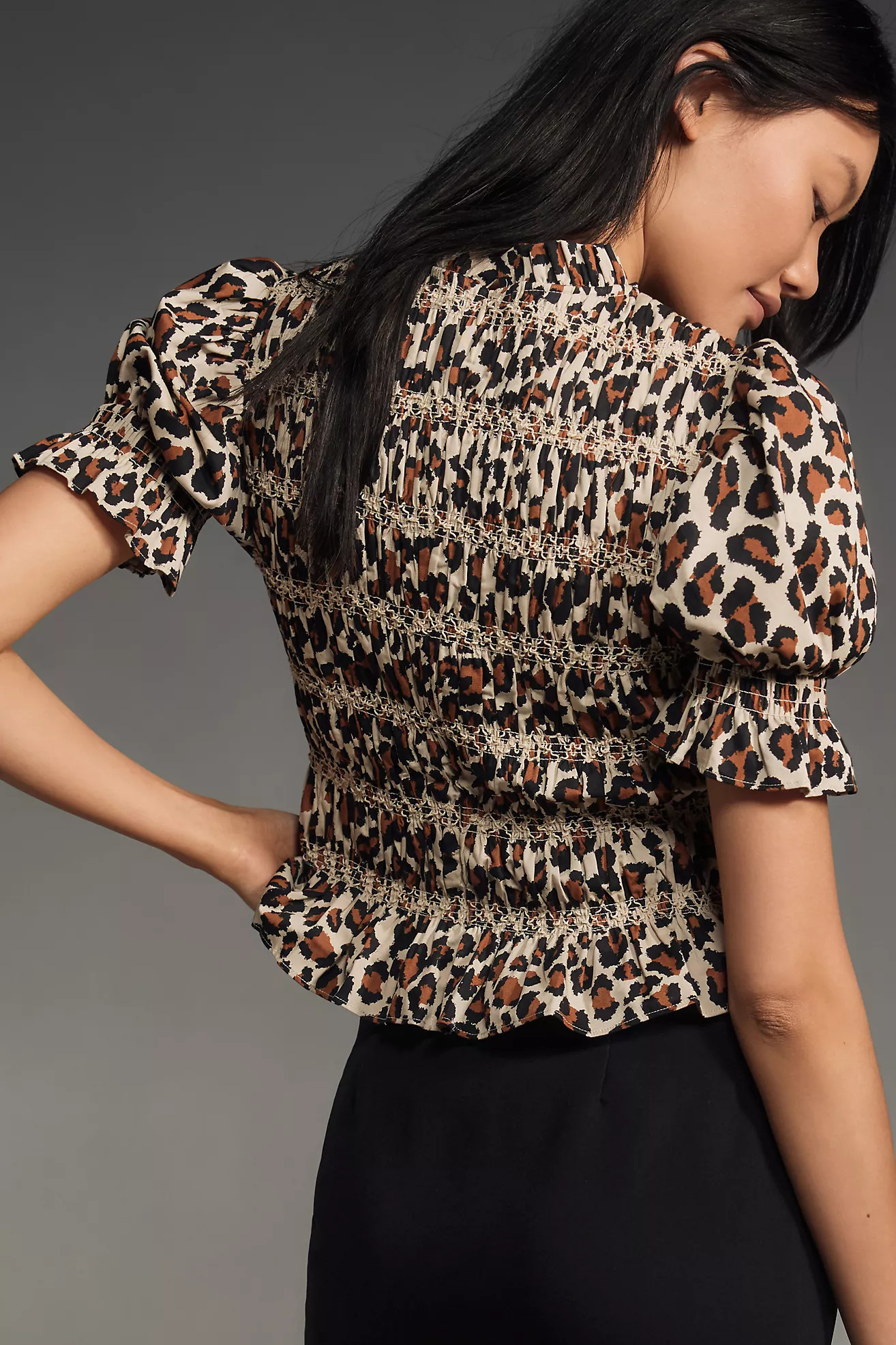 English Factory Puff-Sleeve Ruffled Top | Anthropologie (US)