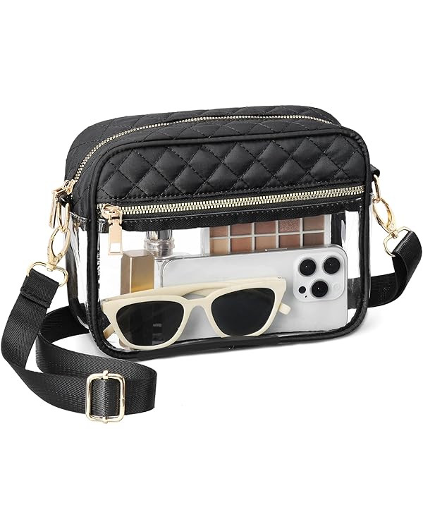 HULISEN Clear Black Stadium Crossbody Purses for Women | Amazon (US)