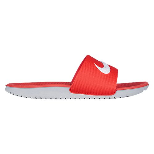Nike Boys Nike Kawa Slide - Boys' Grade School Shoes University Red/Grey Size 04.0 | Foot Locker (US)