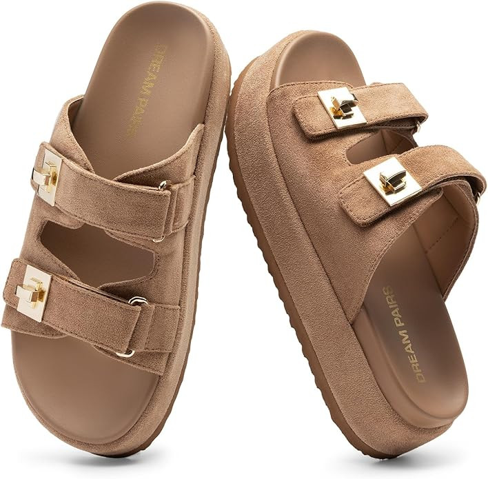 DREAM PAIRS Platform Sandals Women Raffia Espadrilles Summer Comfortable Wedge Sandals Beach Vaca... | Amazon (US)