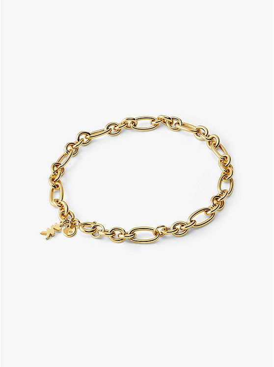 Precious Metal-Plated Sterling Silver Chain Link Starter Charm Bracelet | Michael Kors US
