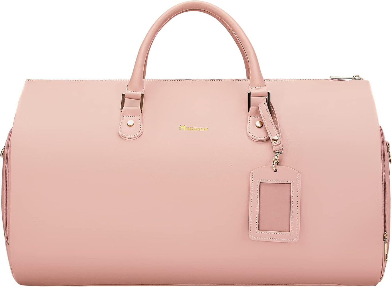 Modoker Women Convertible Leather Garment Bag with Shoulder Strap, Carry on Garment Duffel Bag - ... | Amazon (US)