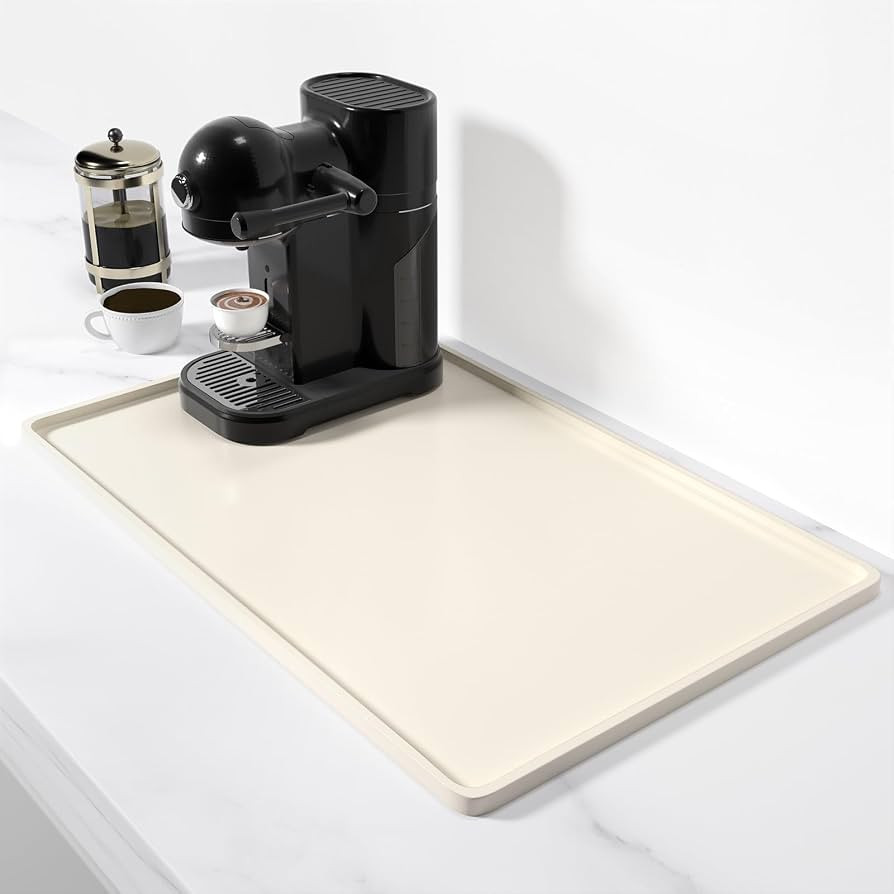 Rnivvi Silicone Coffee Mat, 12" x 19" Waterproof Raised Edge Coffee Bar Mats for Espresso Machine... | Amazon (US)