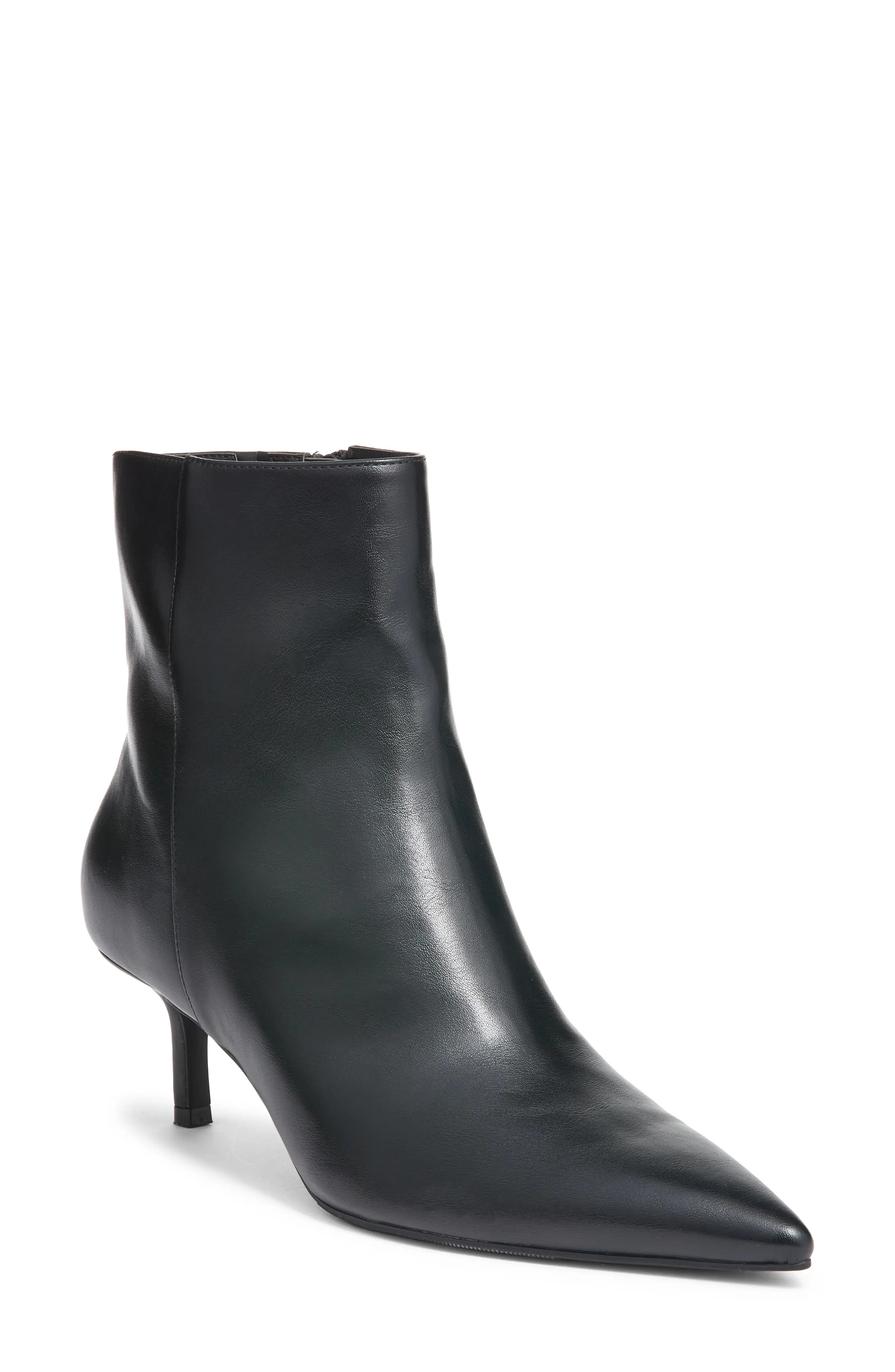 Open Edit Ember Faux Leather Short Boot in Brown Chocolate at Nordstrom, Size 11 | Nordstrom