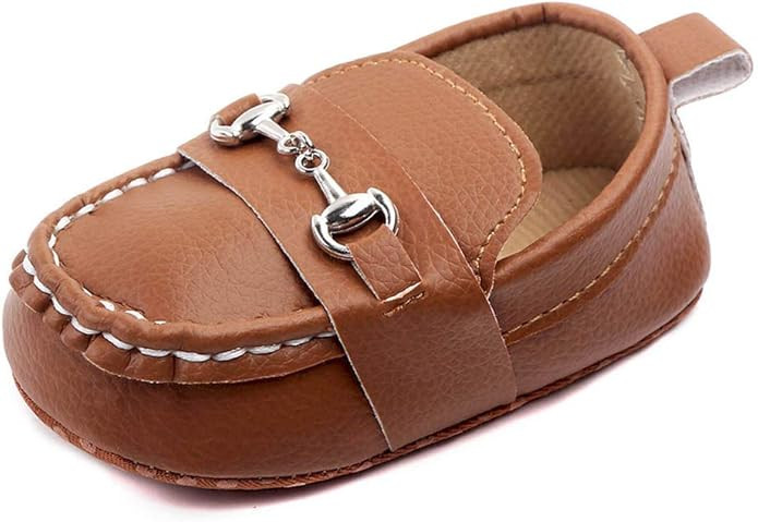 LONSOEN Baby Girls Boys Loafers Prewalker Moccasin Crib Shoes | Amazon (US)