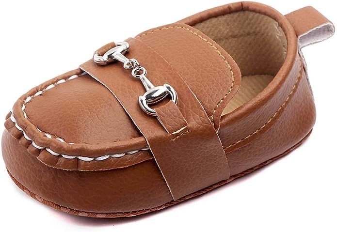 LONSOEN Baby Girls Boys Loafers Prewalker Moccasin Crib Shoes | Amazon (US)