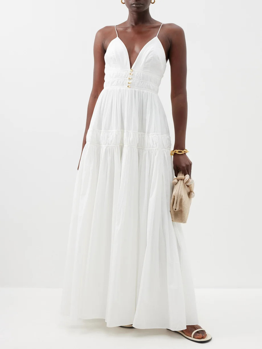 Grace tiered cotton maxi dress | Matches (US)