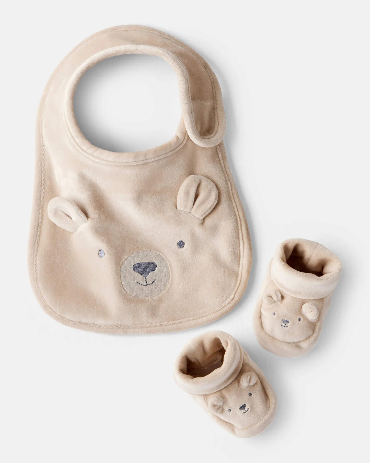 Baby Bear Bib & Booties Gift Set - Tan | Carter's Inc