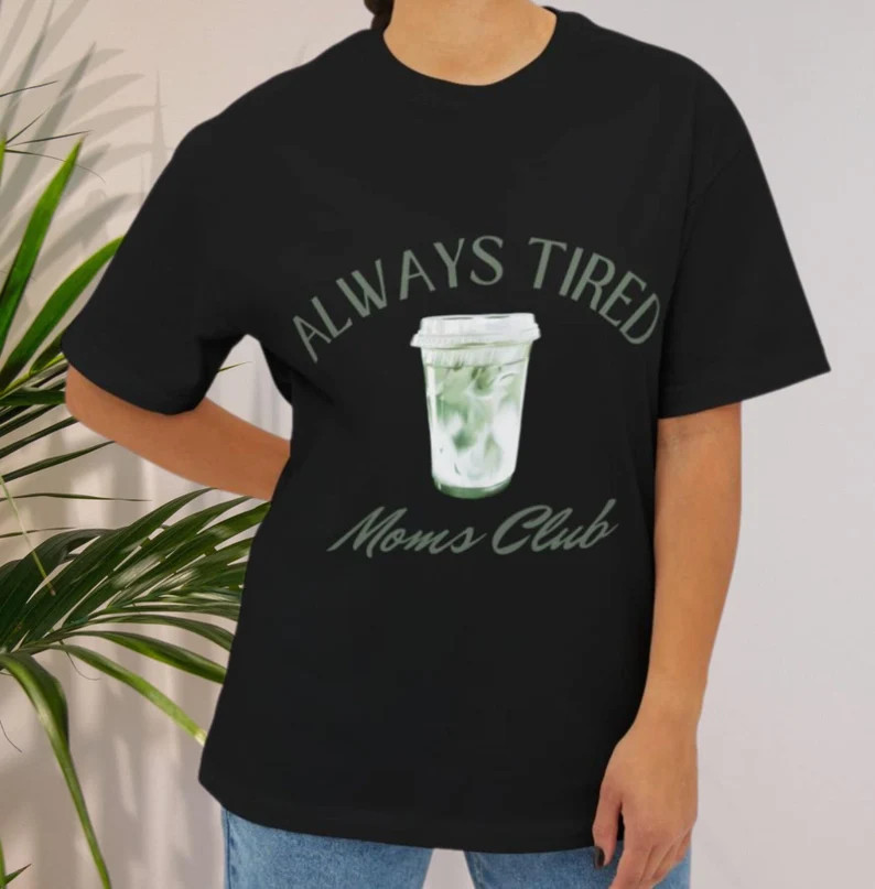 Always Tired Moms Club Oversized Tee, Moms Social Club Shirt, Iced Match T-shirt, Mom Gift, T-shi... | Etsy (US)