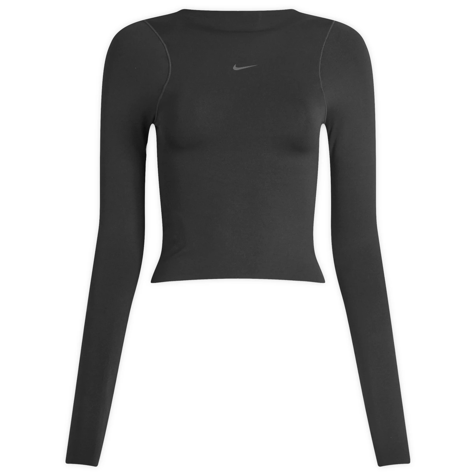 Nike Women's Zenvy Long Sleeve Top in Black/Pcg6C, Size Large | END. Clothing