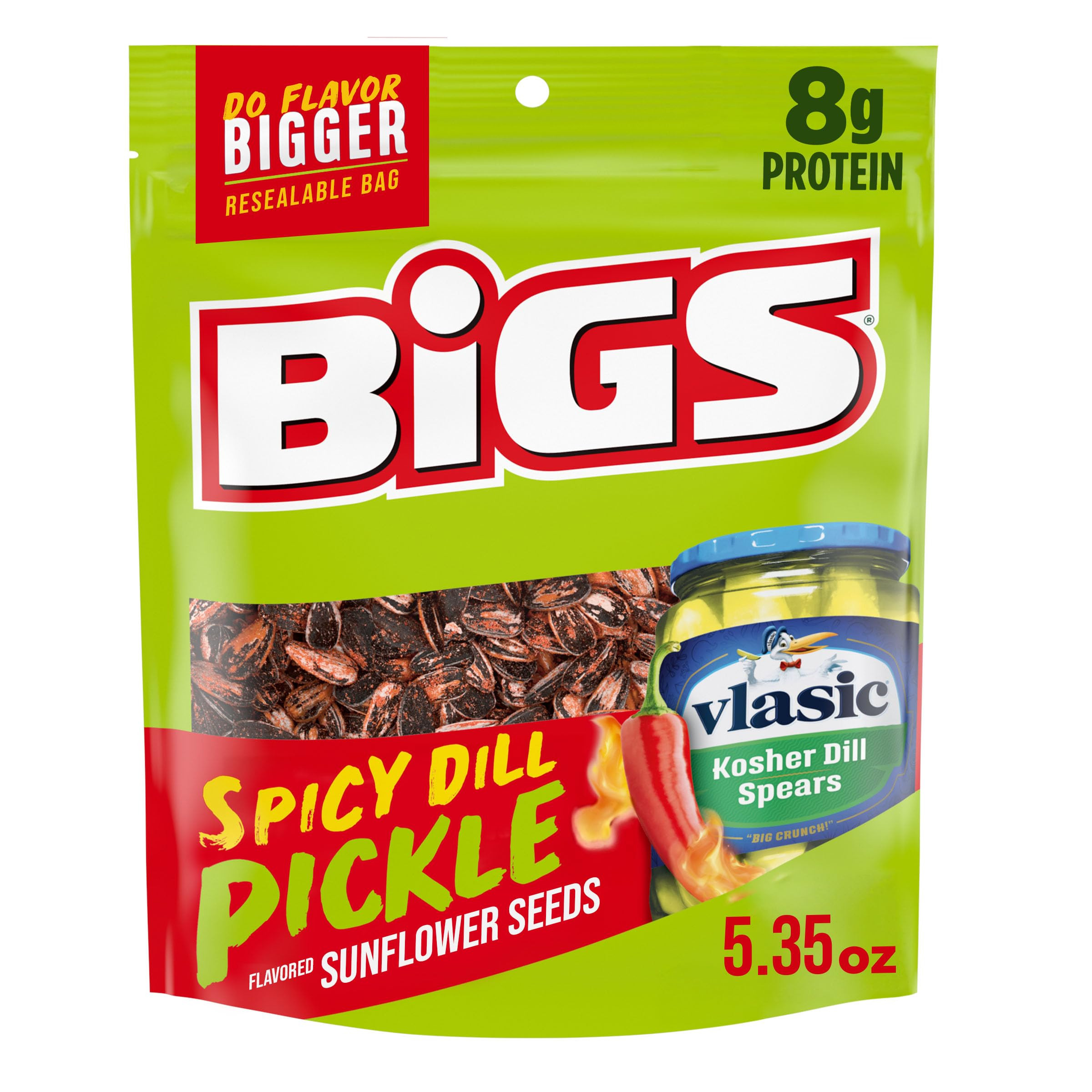 BIGS Sunflower Seeds, Vlasic Spicy Dill Pickle Flavor, 5.35 oz. | Amazon (US)