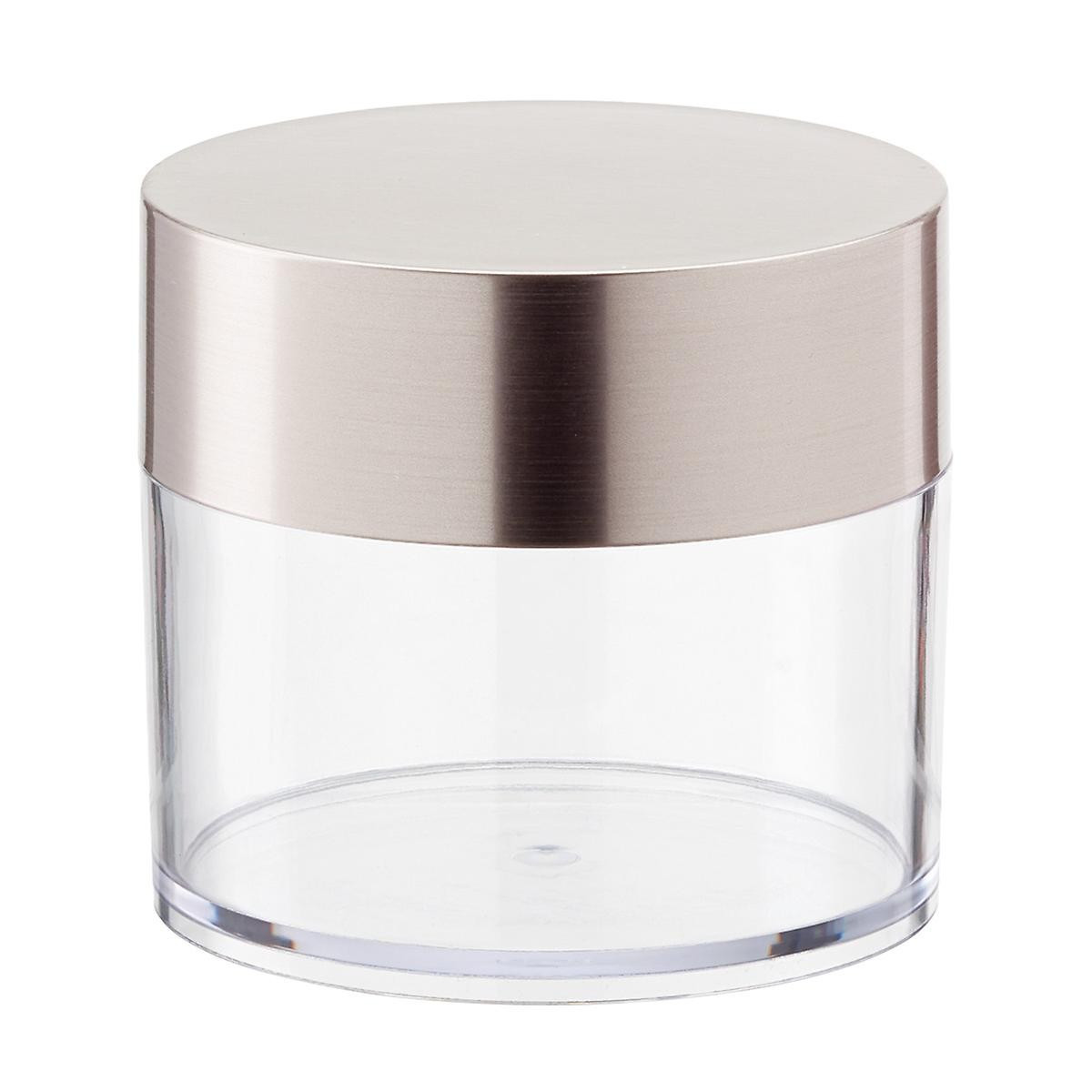 Clear Canister w/ Lid Brushed Nickel | The Container Store