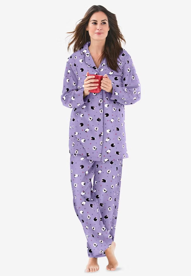Classic Flannel Pajama Set | Catherines