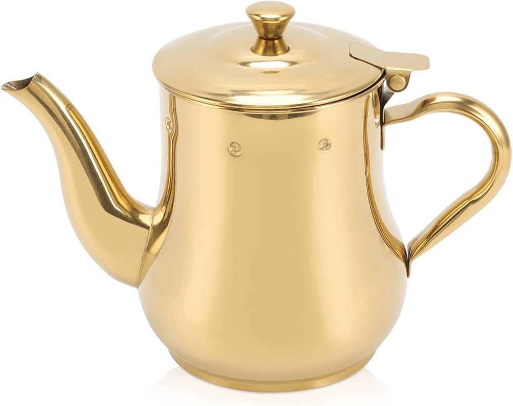 HERCHR Olive Oil Dispenser Bottle, 500ml Gold Oil and Vinegar Dispenser stainless steel oil dispe... | Amazon (US)