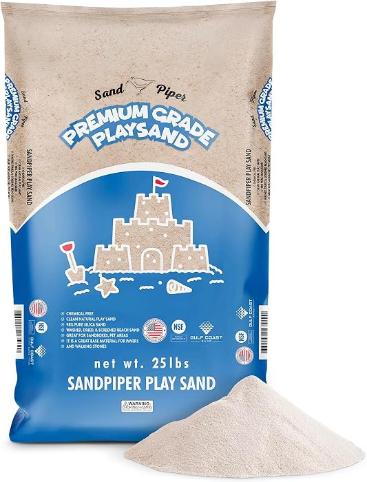 Sandpiper Multiuse Play Sand for Kids - 25 Lbs Indoor Outdoor Silica Sand for Sandbox, Craft Tabl... | Amazon (US)