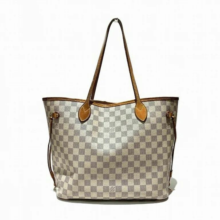 Pre-Owned Louis Vuitton Damier Azur Neverfull MM N51107 Bag Tote Women's (Good) - Walmart.com | Walmart (US)