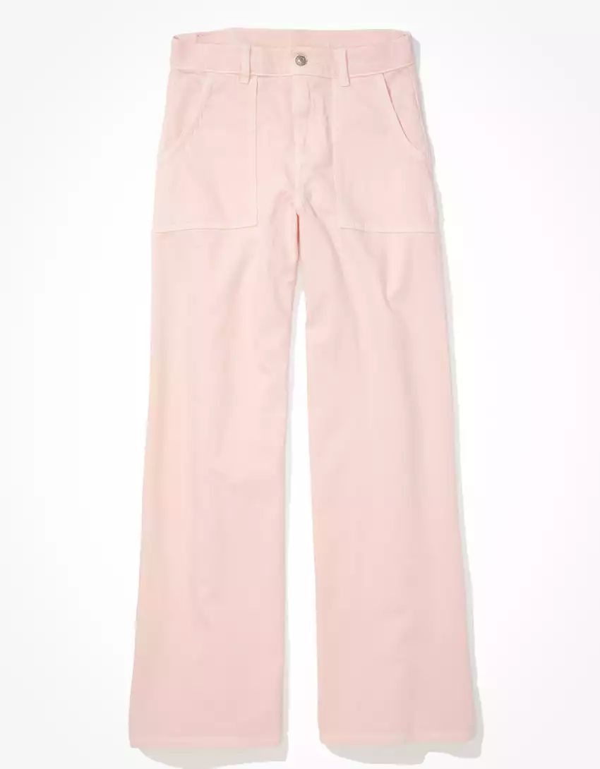 AE Stretch Super High-Waisted Baggy Wide-Leg Pant | American Eagle Outfitters (US & CA)