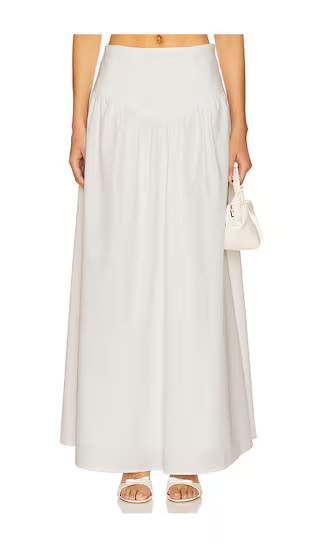 Amaya Maxi Skirt in White | Revolve Clothing (Global)