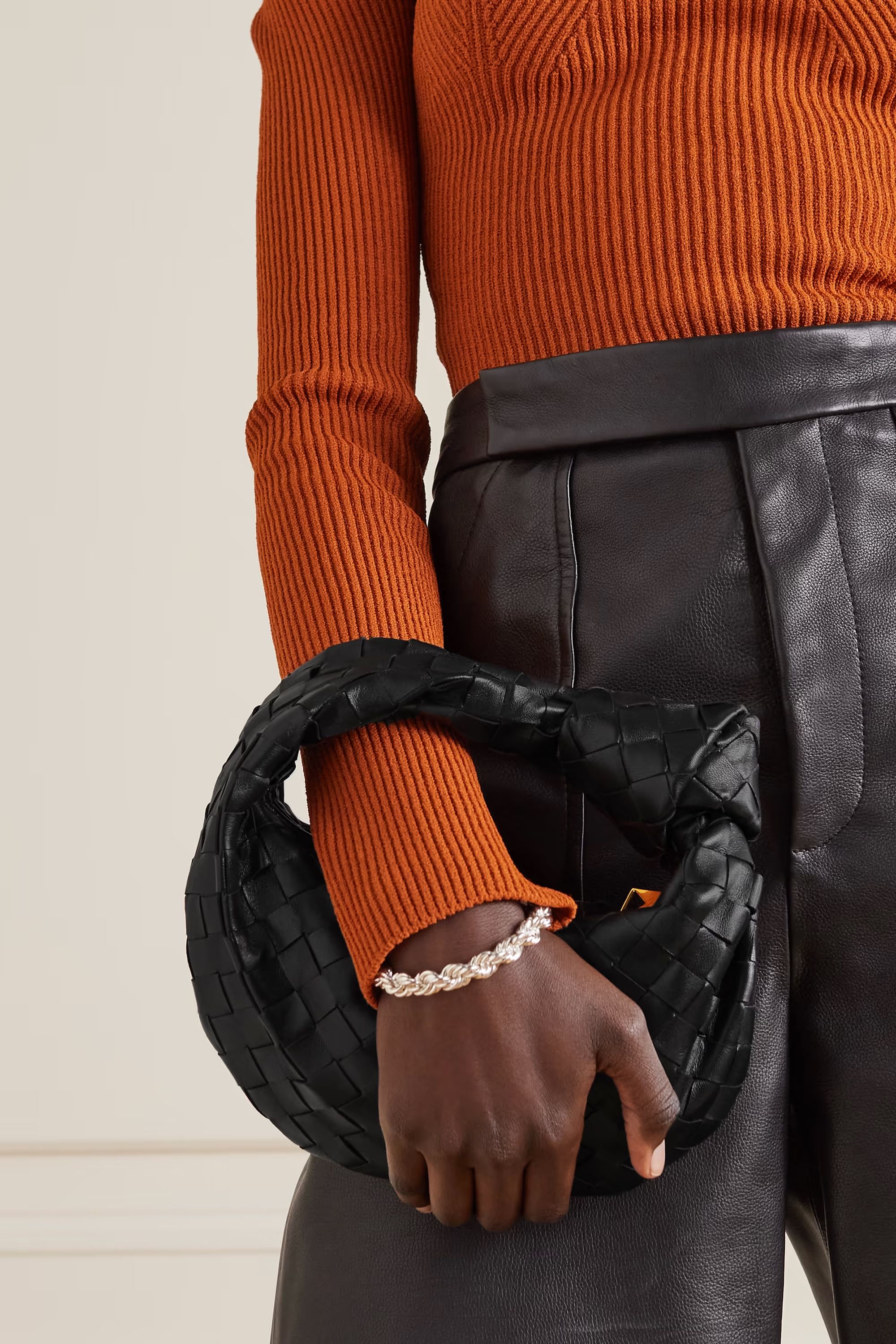 Jodie mini knotted intrecciato leather tote | NET-A-PORTER (US)
