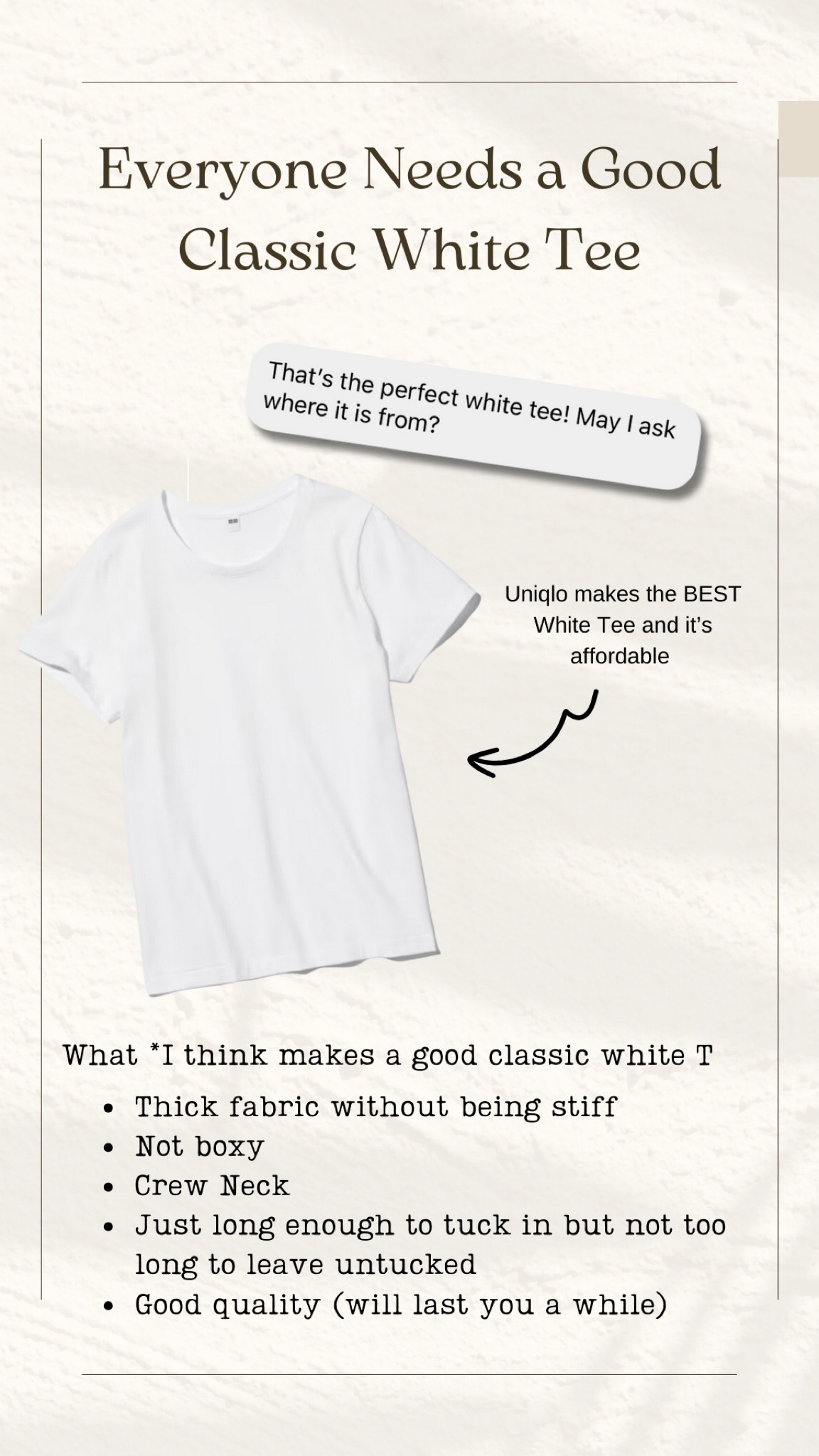 The perfect white T-shirt

#LTKstyletip #LTKGiftGuide #LTKworkwear
