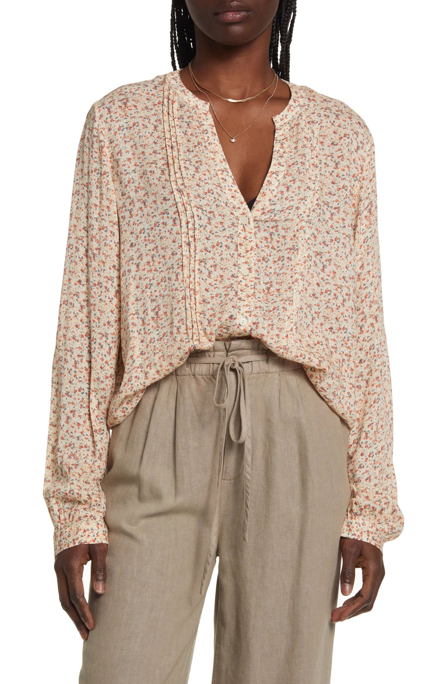 Floral Long Sleeve Peasant Blouse | Nordstrom