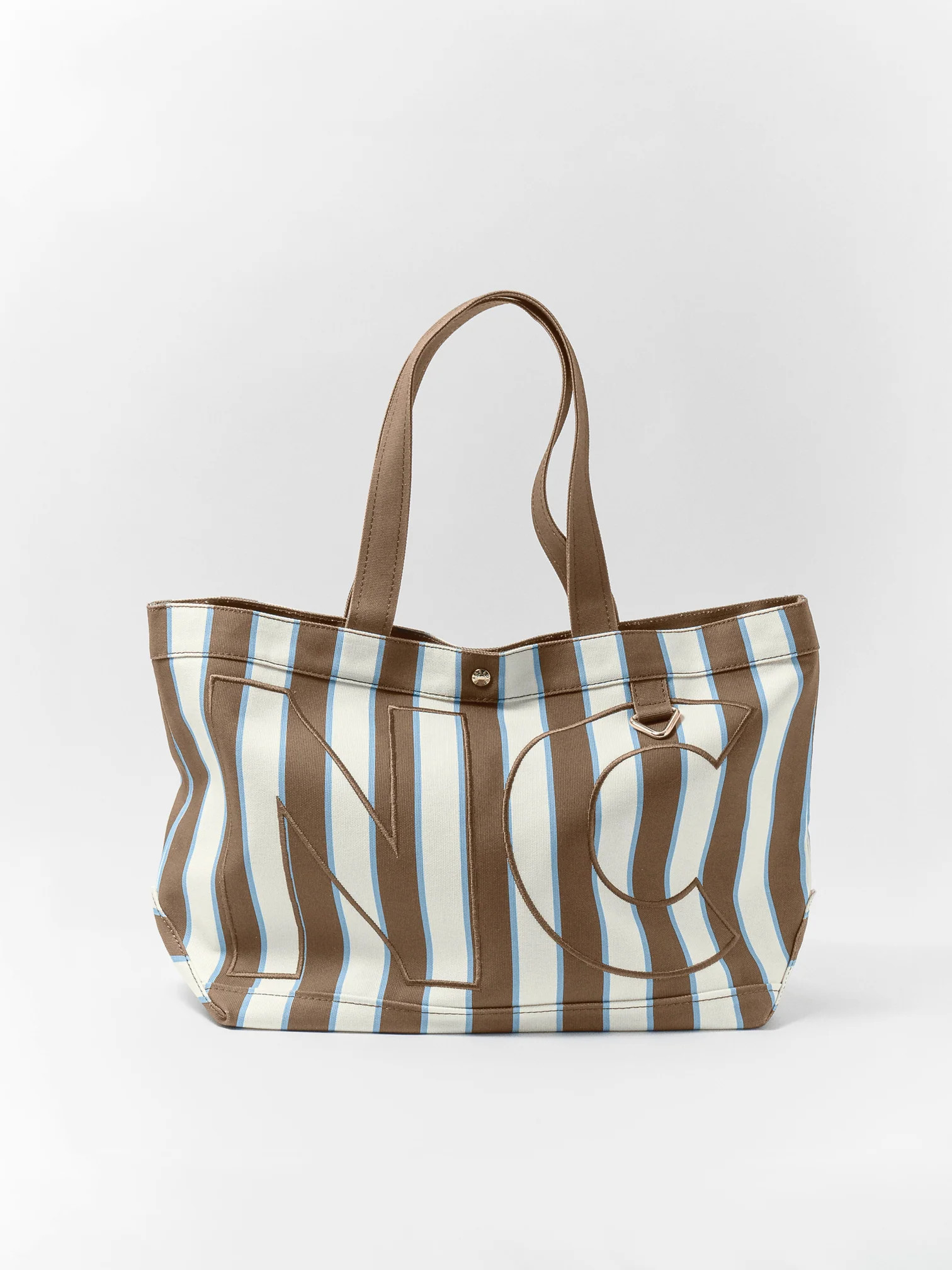 Striped Custom Alpha Tote - Quartz | BaubleBar