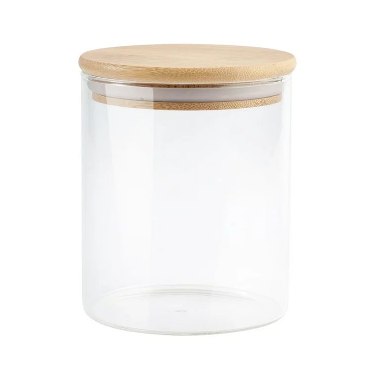 Sealed Glass Jar with Bamboo Wooden Lid Grain Canister Food Storage Container for Loose Tea Coffe... | Walmart (US)