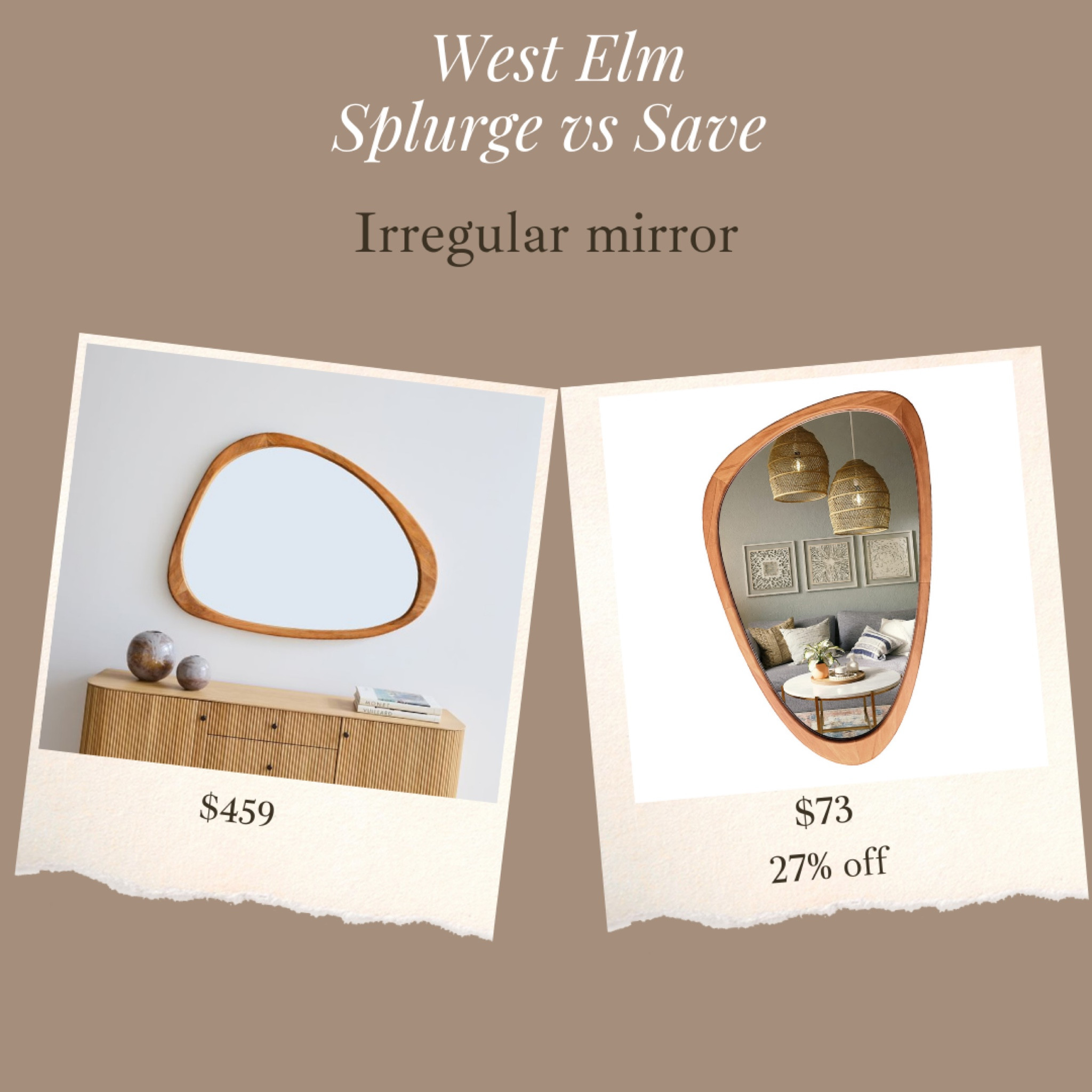 Just found this gorgeous irregular shaped wood mirror on sale! Extra $10 off for prime members making it 27% off now 🙌🏻

#LTKsalealert #LTKhome