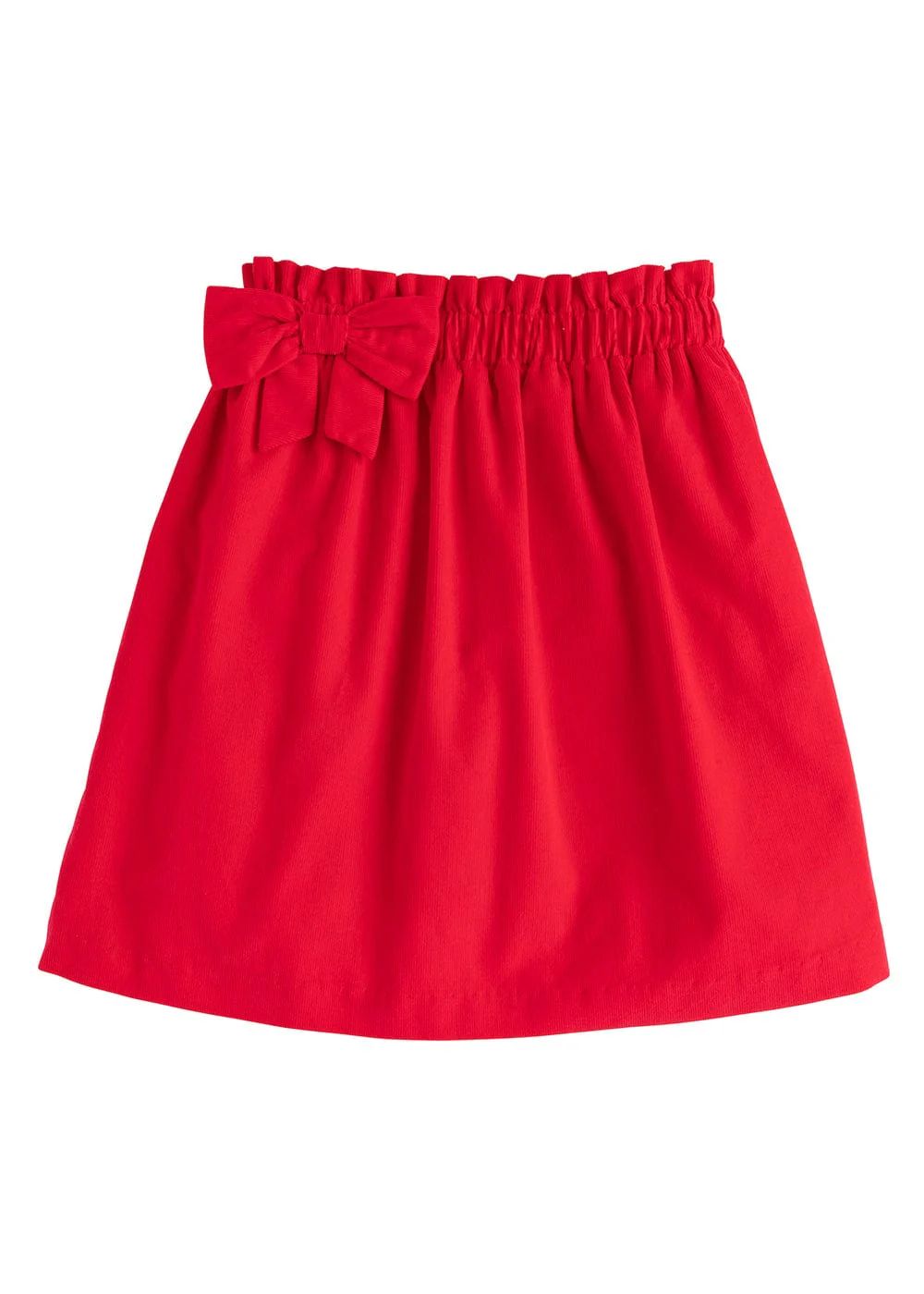Paperbag Bow Skirt - Red Corduroy | Little English