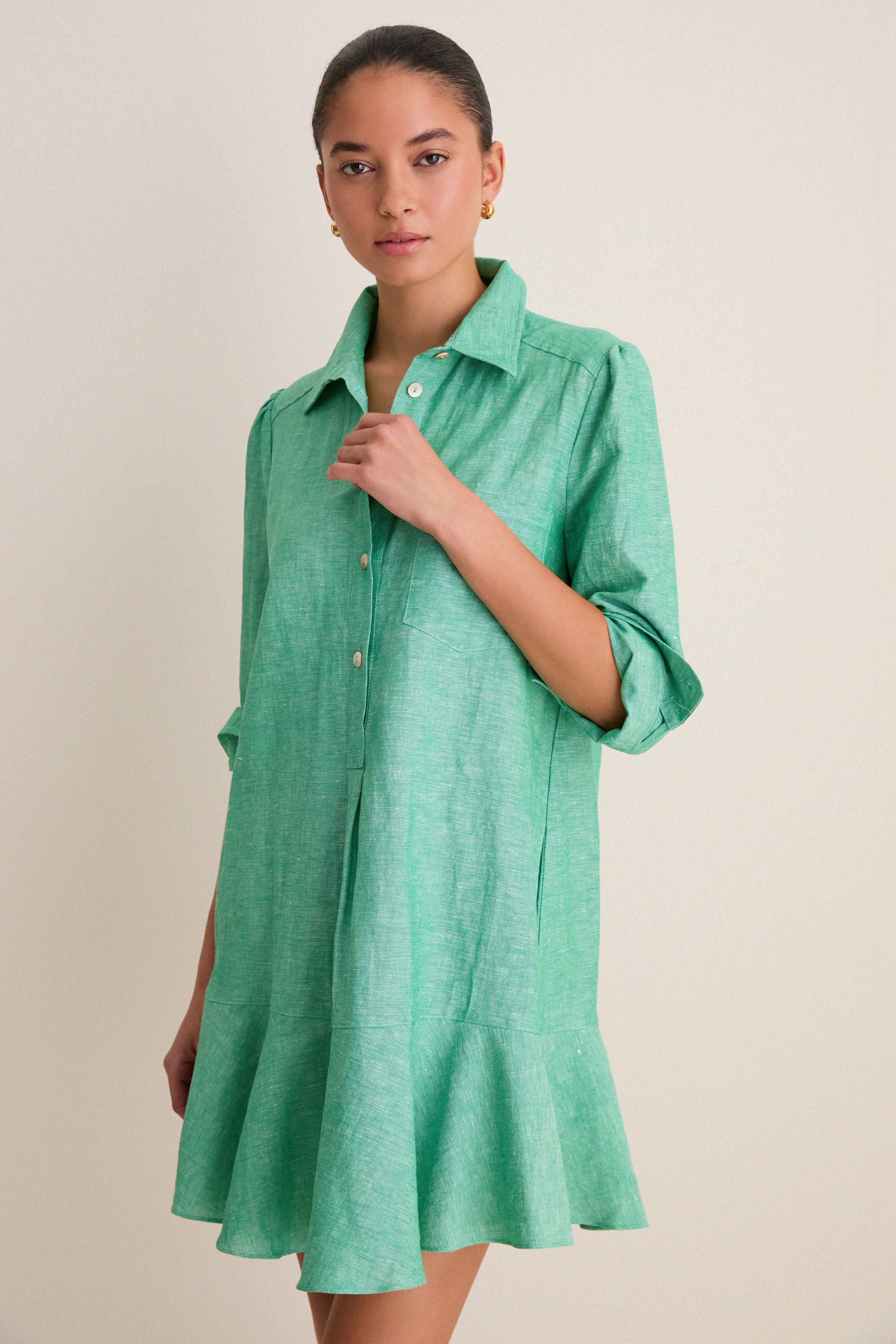 Sea Green Callahan Shirt Dress | Tuckernuck (US)