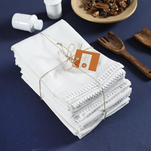 TARAN LIVING Kitchen Towels 100% Cotton Solid Kitchen Dish Cloths Decor Hand Towel Reusuable Dish... | Amazon (US)