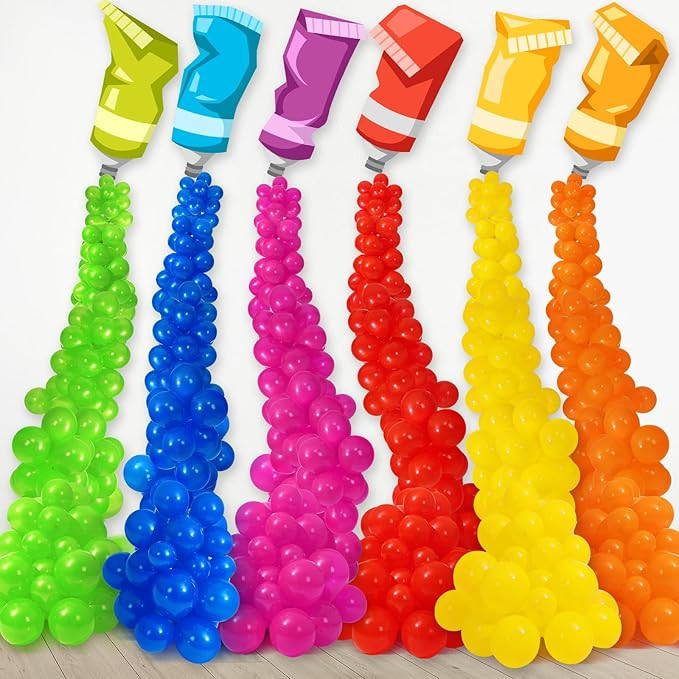 186 Pcs Art Painting Party Decorations Art Painting Theme Birthday Party Supplies Paint Tube Colo... | Amazon (US)