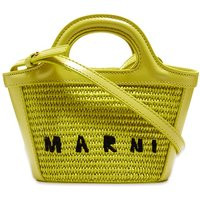 Marni Women's Tropicalia Mirco Rafia Bag in Lime | END. Clothing | End Clothing (US & RoW)