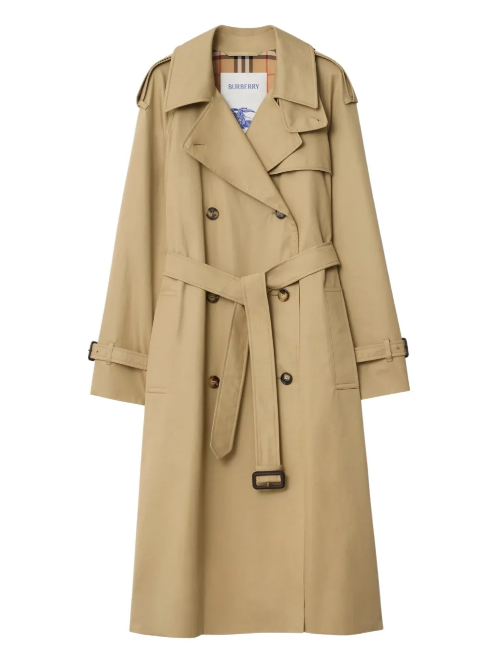 Trenchcoat met dubbele rij knopen en ceintuur | Farfetch Global