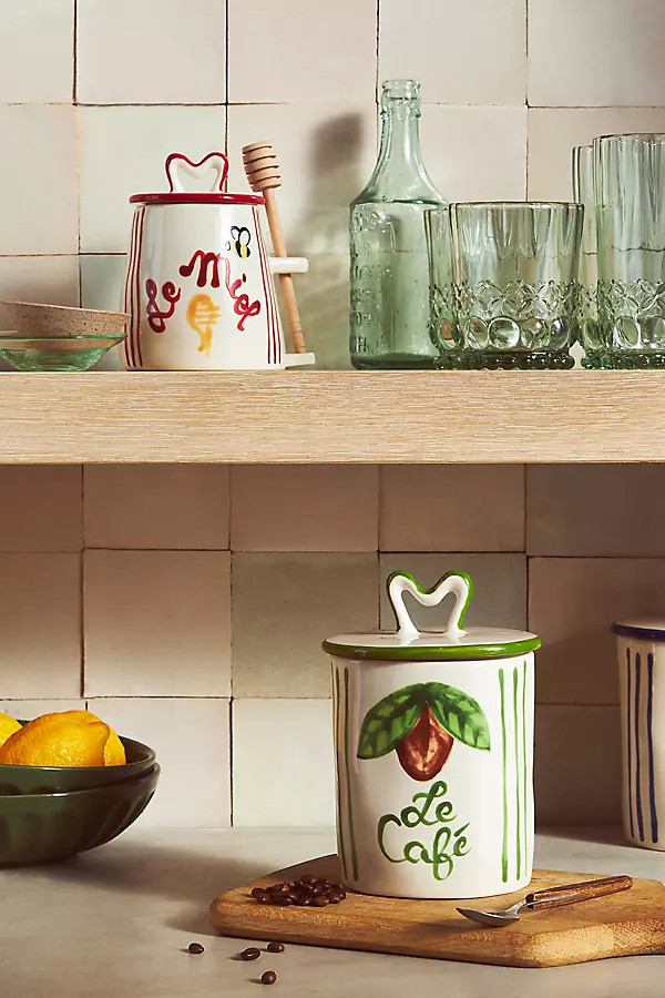 Harlie Brown Studio Belle Journée Stoneware Canister | Anthropologie (US)