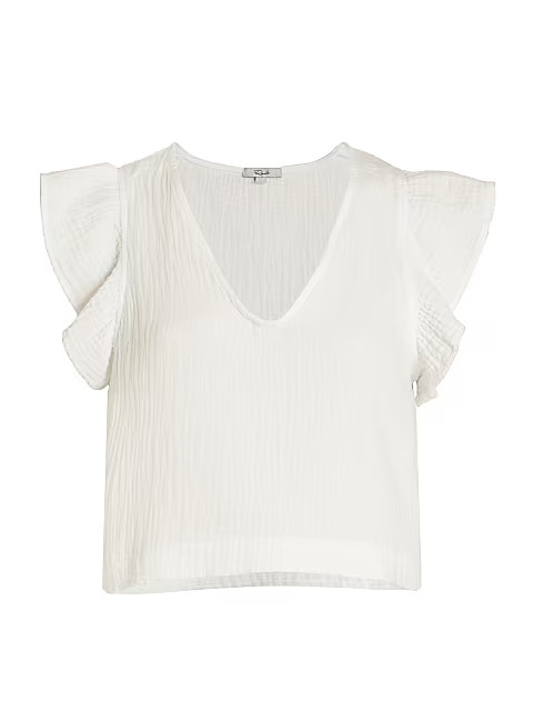 Miley Flutter V-Neck T-Shirt | Saks Fifth Avenue