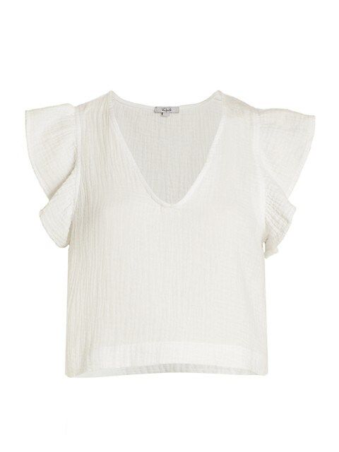 Miley Flutter V-Neck T-Shirt | Saks Fifth Avenue