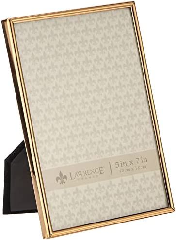 Lawrence Frames 5x7 Simply Gold Metal Picture Frame | Amazon (US)