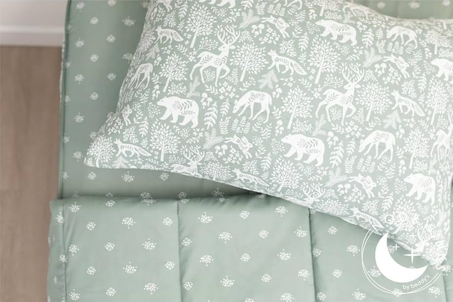Beddy's Fantasy Woodland Girls Durable Zipper Bedding, Bed in a Bag, Green Sheets & Comforter wit... | Amazon (US)