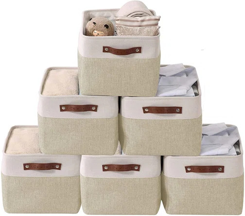 Ebern Designs 6 Piece Fabric Bin Set | Wayfair North America